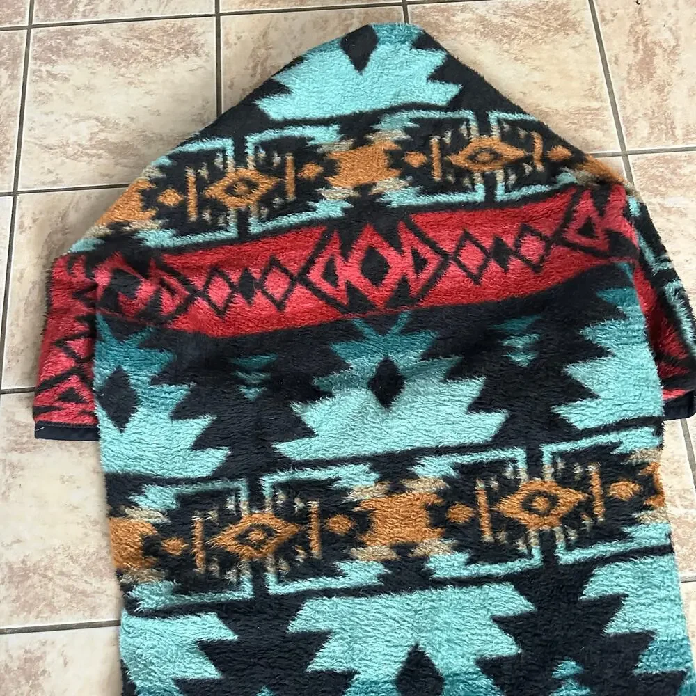 BIEDERLACK Aztec‎ Southwest Cuddle Wrap Stadium Blanket Snap Zip USA Made